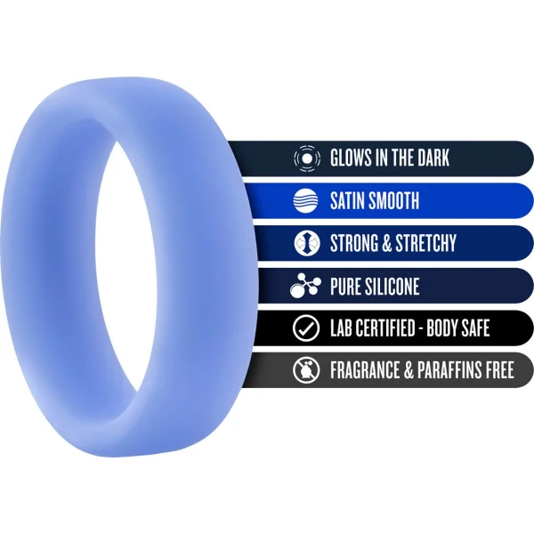 Blush Performance Silicone Glo Glow-in-the-Dark Cock Ring — image 9 of 10