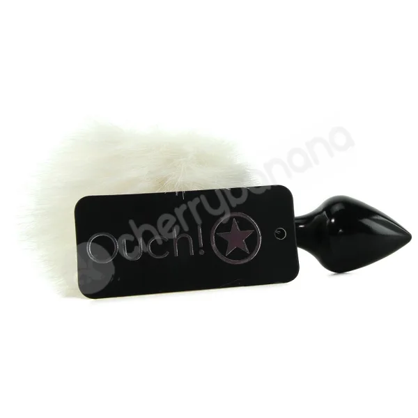 Ouch Black Beginner Bunny Tail Butt Plug