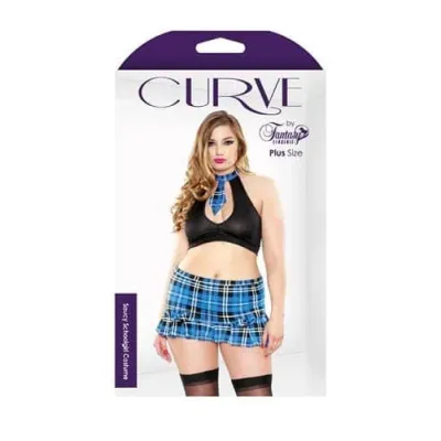 Saucy Schoolgirl Costume 1x 2x Blue