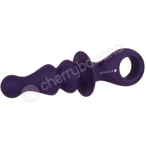 Gender X Ring Pop Blue Vibrating Ring Handled Plug Vibrator