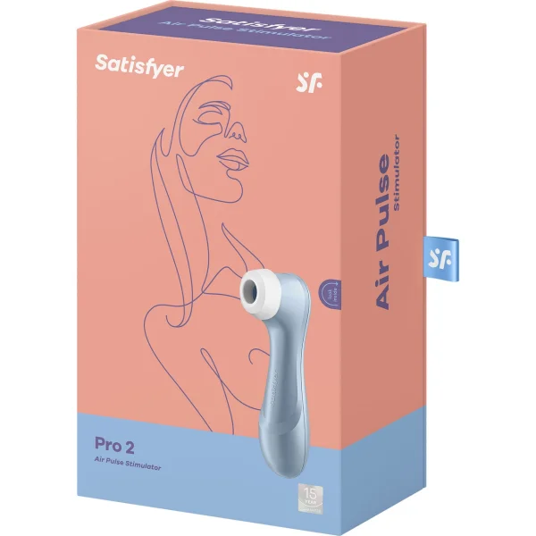 Satisfyer Pro 2 Pressure Wave Rechargeable Waterproof Silicone Clitoral Stimulator - Blue — image 11 of 17