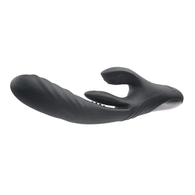 Rabbit Vibrators Playboy Rapid Rabbit Rechargeable Silicone Dual Stimulation Vibrator Black