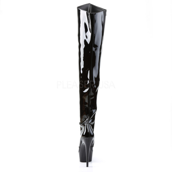 DELIGHT-3010 - 6" Stiletto Heel PF Thigh Boot, Side Zip — image 4 of 4