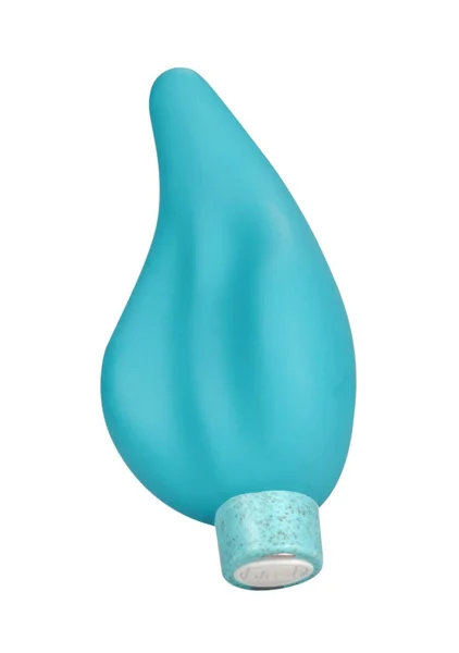 Gaia Eco Caress Rechargeable Waterproof Plant Based Clitoral Vibrator By Blush - Aqua
