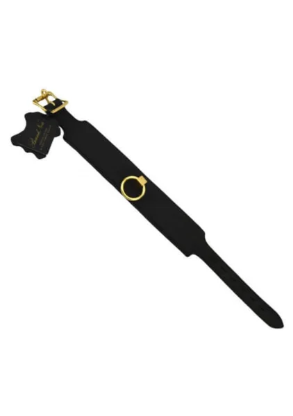 Bound Noir Nubuck Leather Collar with O Ring — image 12 of 18