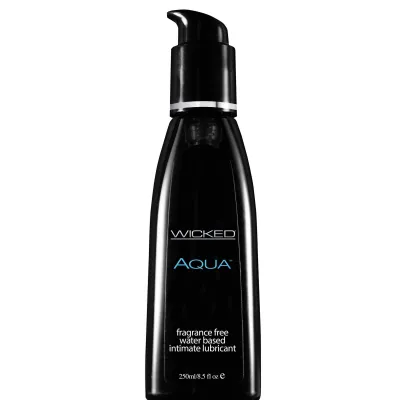 Wicked Aqua Fragrance Free Water Based Lubricant 8 5 Fl Oz 250 ml