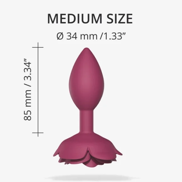 Love to Love Open Roses Medium Silicone Butt Plug