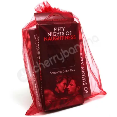 Fifty Nights Of Naughtiness Couples Game Satin Ties Collection