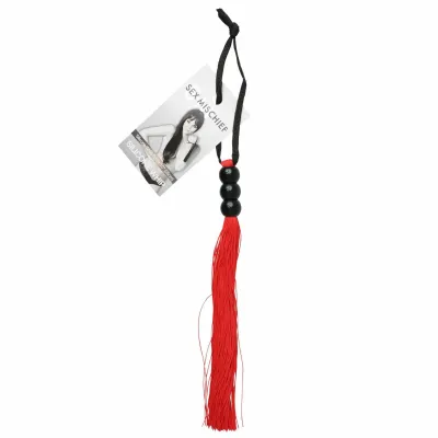Sex and Mischief Rubber Whip Small 10 Inch Red