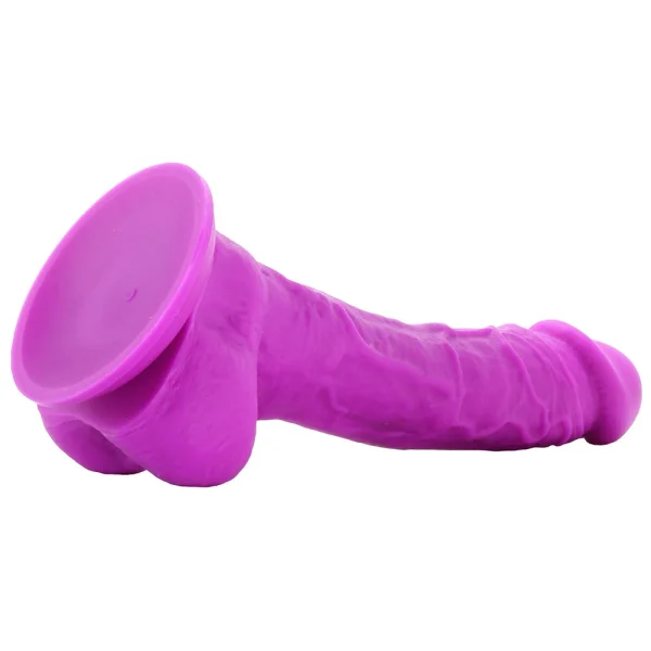Colours Dual Density 8 Inch Silicone Suction Cup Dildo - Purple