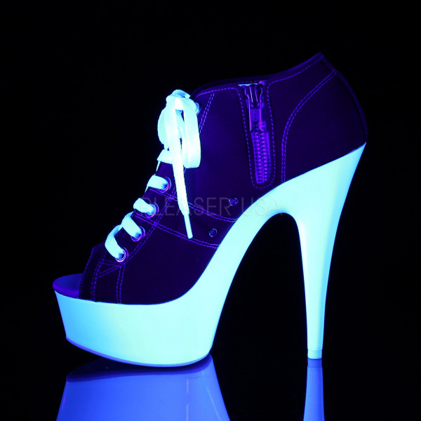 6 inches Heel,1 3/4 inches PF Open Toe Sneaker, Side Zip — image 7 of 20