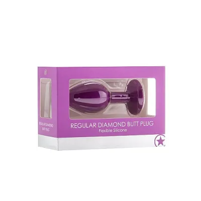 Shots Ouch Regular Diamond Butt Plug Purple