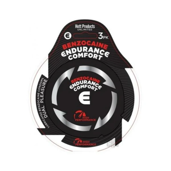 : Endurance Comfort Benzocaine Condoms 3pk