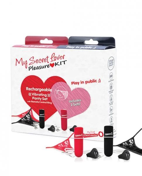 Screaming O 2020 My Secret Lover Valentine Kit Panty/panty Unit Of 2 - Red/white
