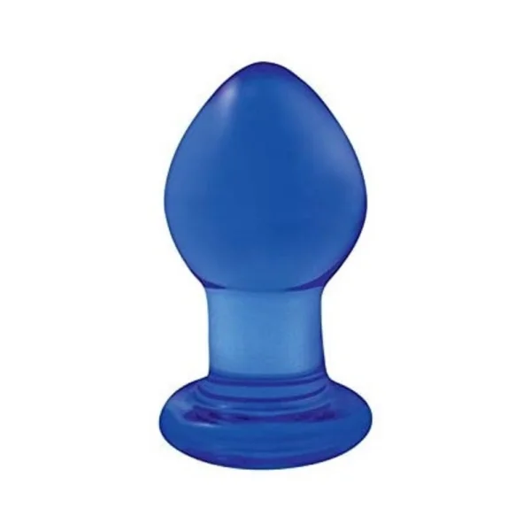 Crystal Glass Butt Plug Small Blue — image 4 of 5