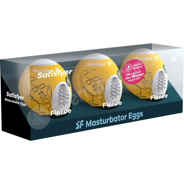 Satisfyer Masturbator Eggs Fierce Skin-Like Masturbation Sleeve 3 Pack
