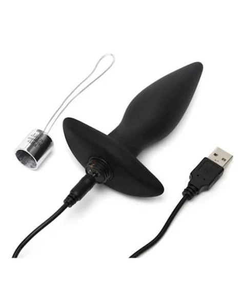 Fifty Shades Of Grey Relentless Vibrations Remote Control Butt Plug - 4.5 Inch - Black - 4.5 Inch