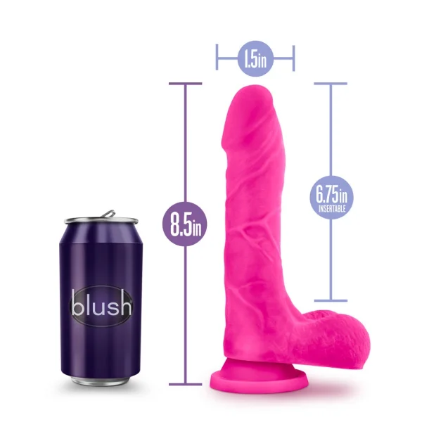 Au Naturel Bold Thrill 8.5 Inch Sensa Feel Dual Density Dildo By Blush - Pink