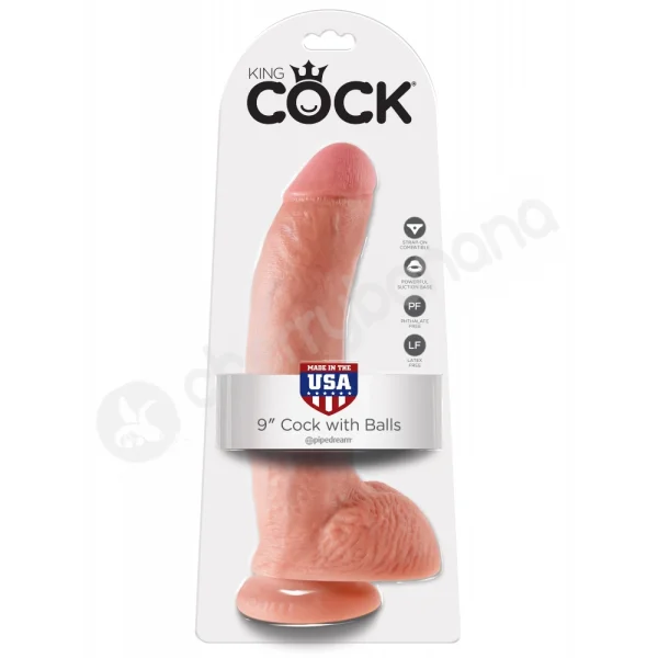 King Cock Flesh 9'' Cock With Balls