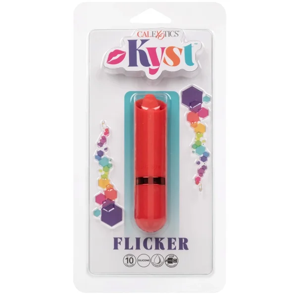 Kyst Flicker Tongue Powerful Waterproof Rechargeable Bullet Vibrator By CalExotics - Red