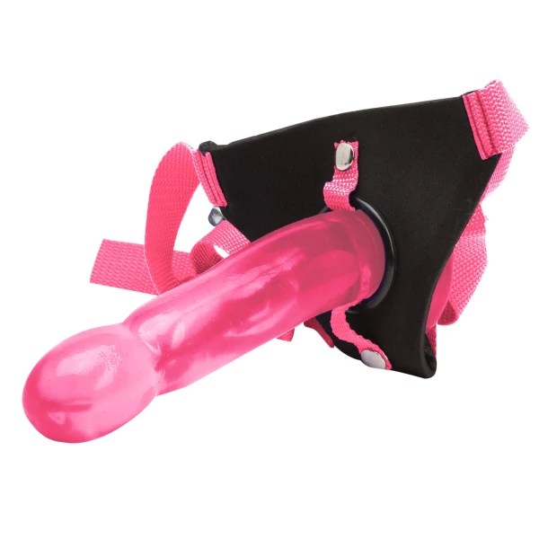 Climax Strap-on - Pink Ice Dong & Harness Set