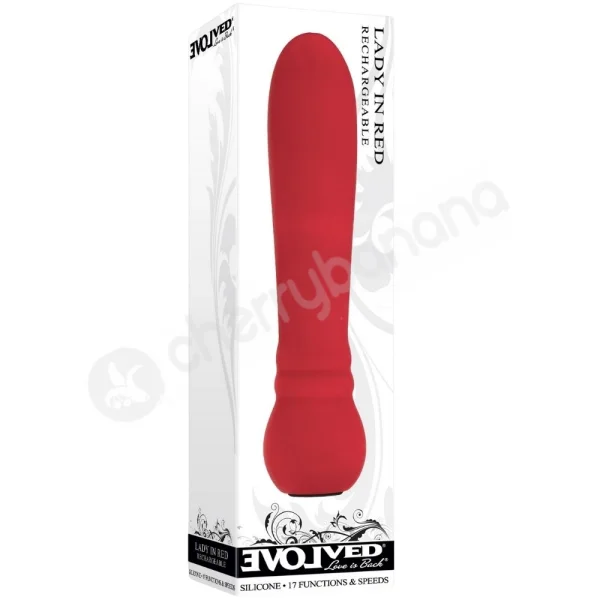 Evolved Lady In Red Flexible 17 Function Vibrator