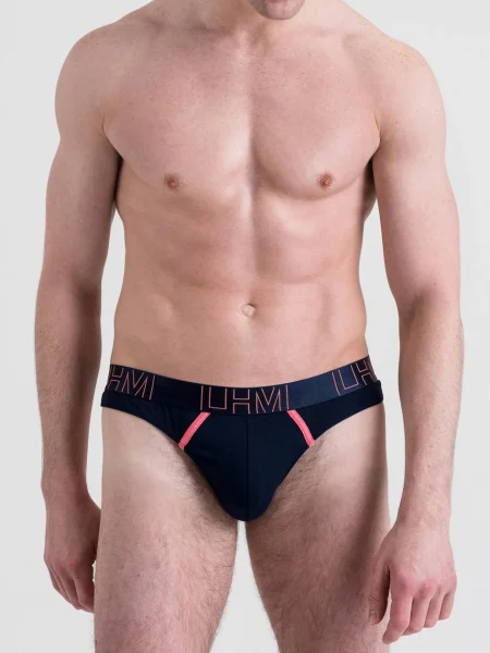 LHM Modal Navy Blue Abstract Print Thong