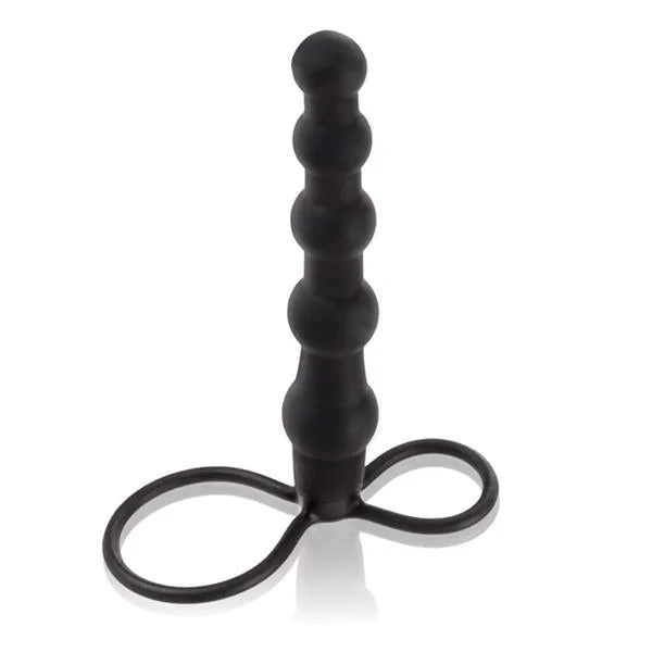 Silicone Beaded Double Rider Black