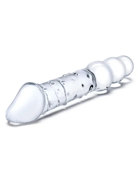 Glas 12" Double Ended Dildo with Beads