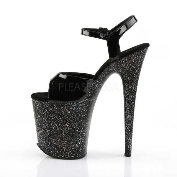 $8 inches Heel, 4 inches PF Ankle Strap Sandal w/Mini Glitters — image 3 of 8