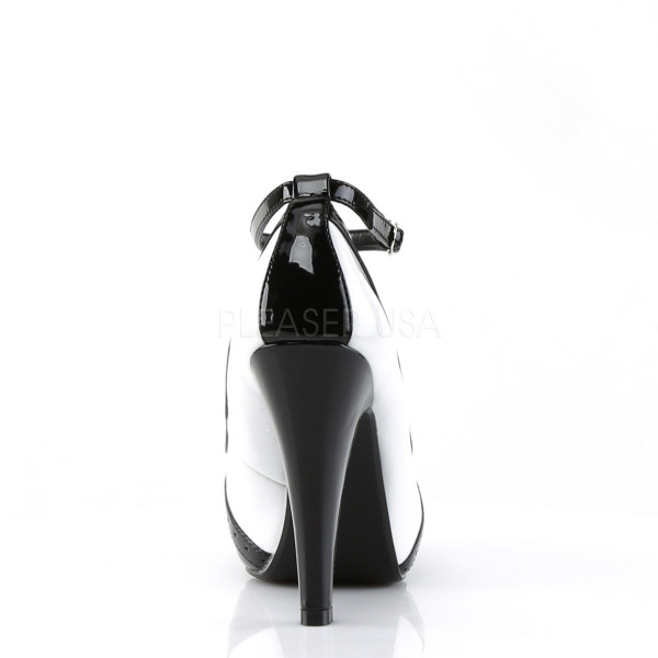 BETTIE-22 - 4 1/2" Heel, 1" Hidden P/F T-Strap Spectator Pump — image 4 of 4