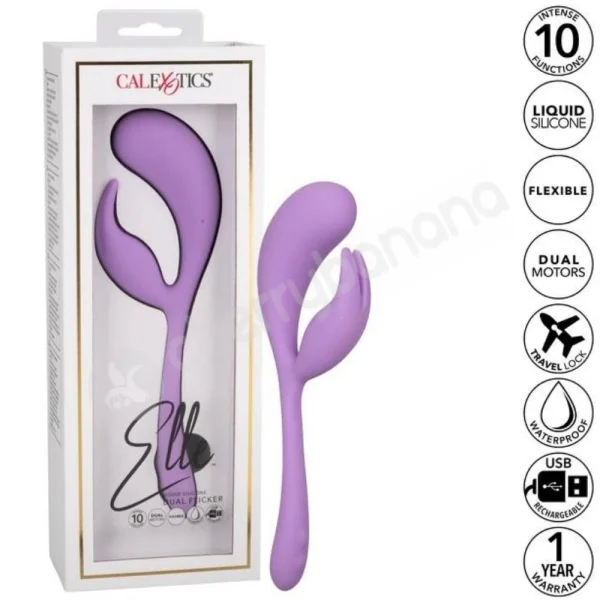 Elle Liquid Silicone Dual Flicker Flexible & Pliable Premium Vibrator