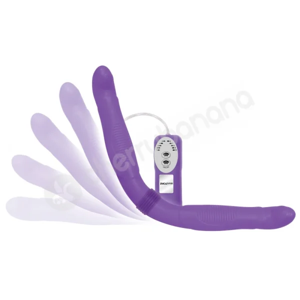 Double Trouble Purple Vibrating Dildo
