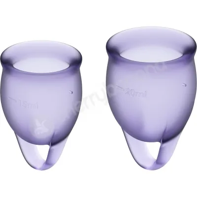 Satisfyer Feel Confident Purple Menstrual Cups 2pk