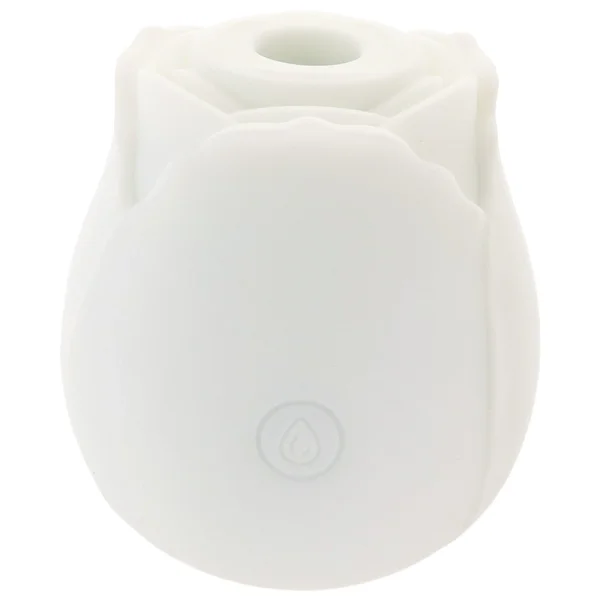 Inya The Rose Silicone Rechargeable Clitoral Pressure Wave Stimulator - Glow In The Dark White