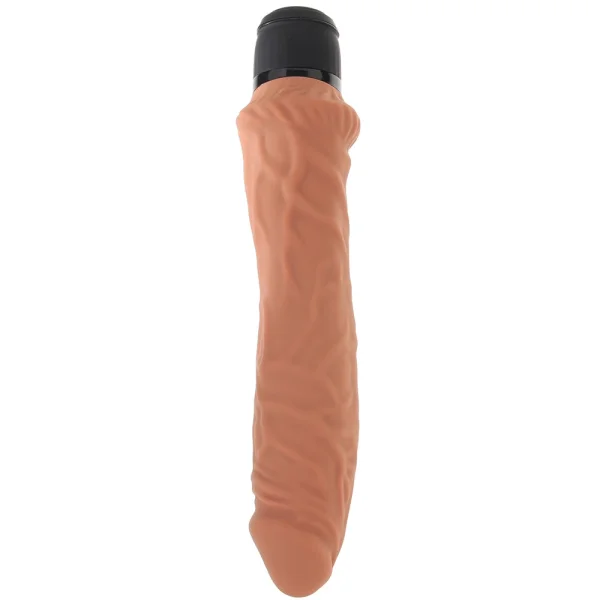 Powercocks Girthy Realistic Silicone Waterproof Rechargeable 8" Vibrator - Caramel