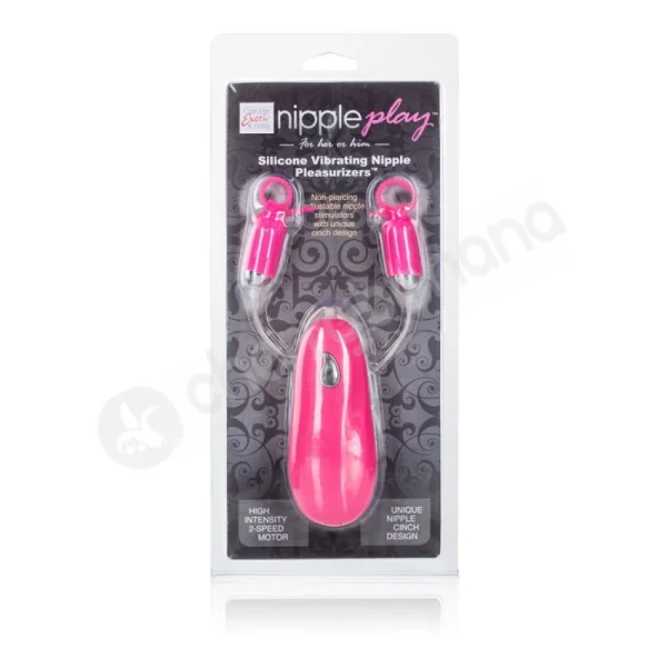 Nipple Play Pink Silicone Vibrating Nipple Pleasurizers