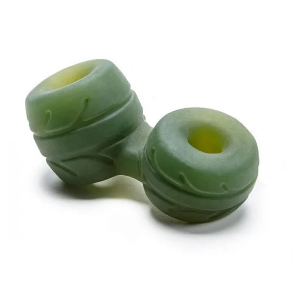 New SilaSkin Cock & Ball Green Ring + Stretcher