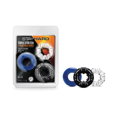 Stay Hard Triple Stretch 3pk Cock Rings