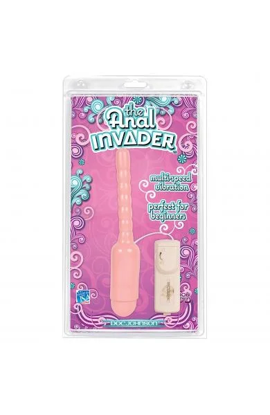 Anal Invader Vibrator 8 Inch Flesh — image 6 of 6
