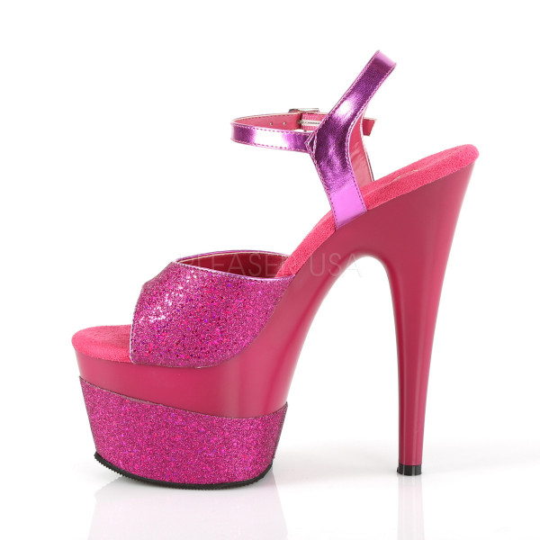 7 inches Heel, 2 3/4 inches PF Ankle Strap Sandal w/ Glitter Wrapped PF — image 11 of 12