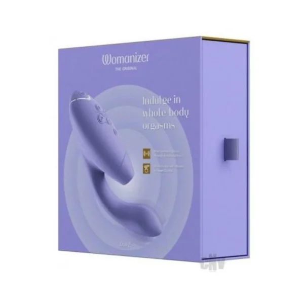 Rabbit Vibrators: Womanizer Duo 2 Rechargeable Dual Stimulation Pleasure Air And G-spot Vibrator Lilac