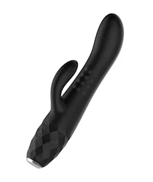Diamonds - The Duchess Rotating Beaded Rabbit Vibe (Black) — image 7 of 9