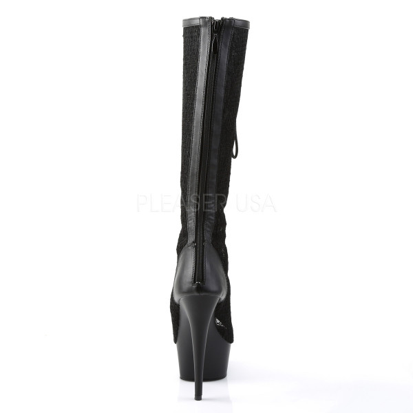 6 inches Heel, 1 3/4 inches PF Peep Toe Knee High Boot, Back Zip — image 4 of 4