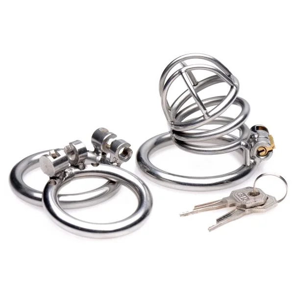 The Pen Deluxe Stainless Steel Locking Chastity Cage