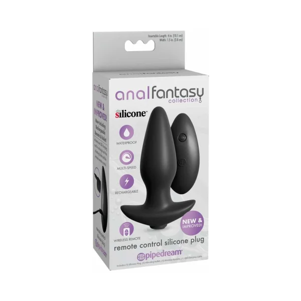 Anal Fantasy Remote Control Silicone Plug Black — image 19 of 19