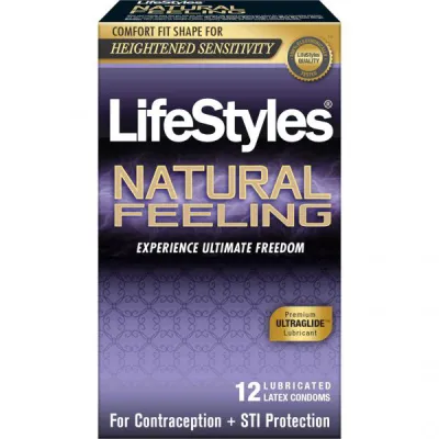 Lifestyles Natural Feeling 12 Pack Latex Condoms