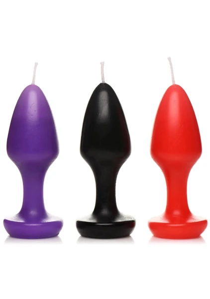 Kink Inferno Drip Candles - Black, Purple, Red