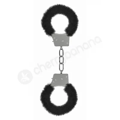 Ouch Black Beginners Furry Handcuffs