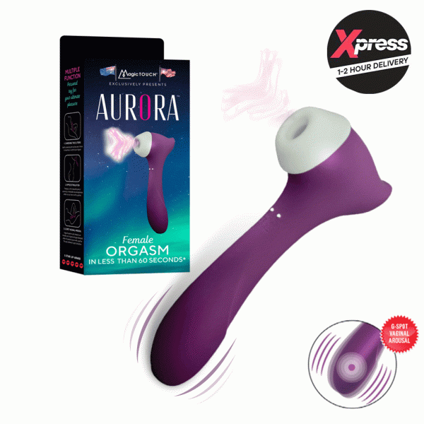 Magic Touch Aurora Clitoral Suction and G Spot Vibrator